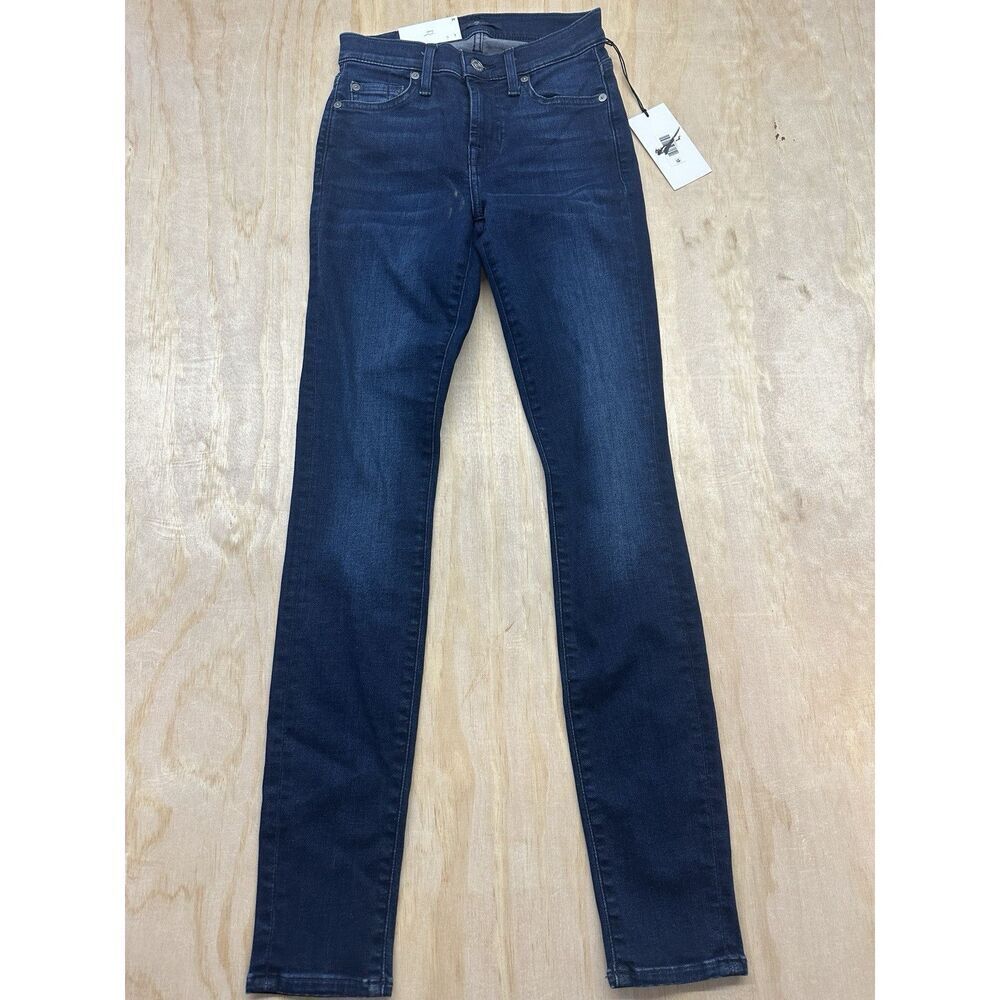 7 For All Mankind Seven Jeans Gwenevere 24 Dark Wash Skinny  NWTs‎ $198